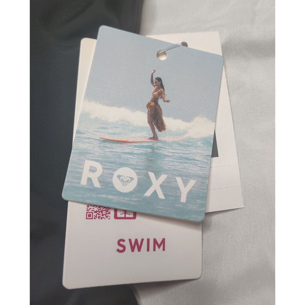 NWT Roxy SD Beach Classics Fashion One Piece Swimsuit Size L Surf Beach Black - Picture 4 of 11